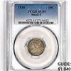 Image 1 : 1834 Capped Bust Dime PCGS-AU55 Small 4