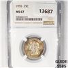 Image 1 : 1955 Washington Silver Quarter NGC-MS67
