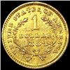 Image 2 : 1854 Rare Gold Dollar ABOUT UNCIRCULATED