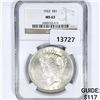 Image 1 : 1922 Silver Peace Dollar NGC-MS63