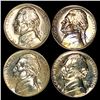 Image 1 : 1940-41 (4) Jefferson Nickels UNCIRCULATED