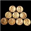 Image 1 : (9) RED Wheat Cents UNCIRCULATED