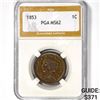 Image 1 : 1853 Large Cent PGA-MS62