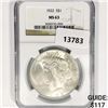 Image 1 : 1922 Silver Peace Dollar NGC-MS63