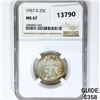 Image 1 : 1957-D Washington Silver Quarter NGC-MS67