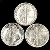 Image 2 : (3) Mercury Dimes UNCIRCULATED