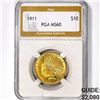 Image 1 : 1911 $10 Gold Eagle PGA-MS60