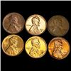Image 1 : 1900's (6) Wheat Cents CLOSELY UNCIRCULATED