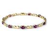 Image 1 : 2.03 ctw Amethyst Diamond Bracelet Gold Jewelry