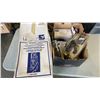 Image 1 : BOX OF SAFETY GOGGLES, KELVIN 23 MULTI TOOL, SNADBLASTING GUN, EARPLUGS, EARPLUG DISPENSER