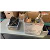 Image 1 : BOX AND BIN OF TOOLS AND SHOP SUPPLIES