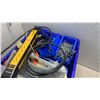 Image 4 : BIN OF HARDWARE, TOOLS, POWERBAR, WORK LIGHT