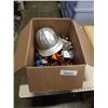 Image 1 : BOX OF TOOLS, HARD HAT AND MORE