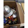 Image 3 : BOX OF TOOLS, HARD HAT AND MORE