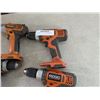 Image 3 : 4 RIDGID 18V DRILLS ALL ARE WORKING NO BATTERIES