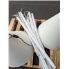 Image 2 : LOT OF 4FT LIGHT FIXTURES AND 3 BOXES OF NEW LIGHT BULBS