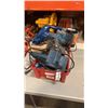 Image 2 : BIN OF SHOP SUPPLIES, BELT SANDER, DRILL AND VACUUM