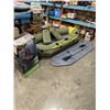 Image 1 : TOBIN SPORTS CANYON PRO 3 SEATER INFLATABLE BOAT WITH 2 OARS AND PUMP NEEDS PROPER PLUGS