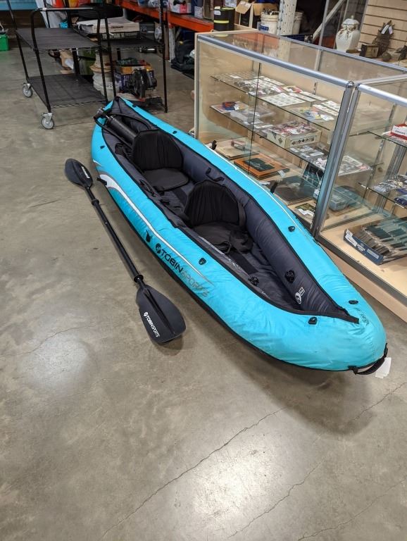 Tobin Inflatable Paddleboard TOBIN SPORTS INFLATABLE 2 SEATER KAYAK WITH PADDLE AND PUMP