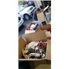 Image 1 : 4 BOXES OF CHRISTMAS DECOR, TREE ORNAMENTS, FIGURES, SANTAS