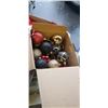 Image 2 : 4 BOXES OF CHRISTMAS DECOR, TREE ORNAMENTS, FIGURES, SANTAS