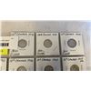 Image 2 : 7 CANADIAN WAR-TIME SILVER DIMES 1942-1947ML .800 SILVER