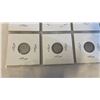 Image 8 : 7 CANADIAN WAR-TIME SILVER DIMES 1942-1947ML .800 SILVER