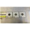 Image 1 : 3 CANADIAN KING GEORGE V DSILVER DIMES - 1914, 1918, 1919 .925 SILVER