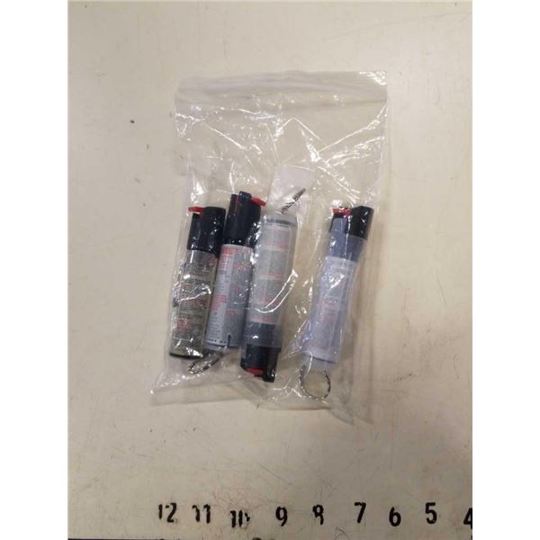 4 NEW CANNISTERS OF PEPPER SPRAY