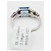 Image 3 : 14KT. WHITE GOLD 8.55MM X 6.3MM NATURAL BLUE TOPAZ (2.25CTS), MIXED GEMSTONE (0.80CTS), & DIAMOND (0
