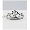 Image 2 : STERLING SILVER DIAMOND "PRINCESS TIARA" CROWN RING, 21 DIAMONDS (0.12CTS), W/A $505.00