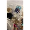 Image 8 : 4 BAGS OF JEWELLRY - PINS, BROOCHES, PENDANTS, AND MORE