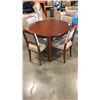 Image 1 : ROUND WOOD TABLE WITH 4 CHAIRS