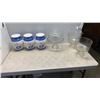 Image 1 : 3 COOKIE JARS WITH CAKE STAND AND 2 CANDY DISHES