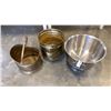 Image 1 : BRASS BUCKET, PLANTER AND METAL PLANTER / ICE BUCKET