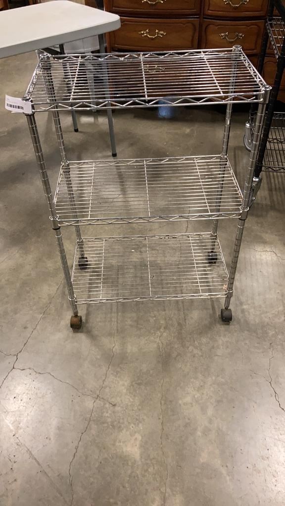3 TIER WIRE ROLLING RACK