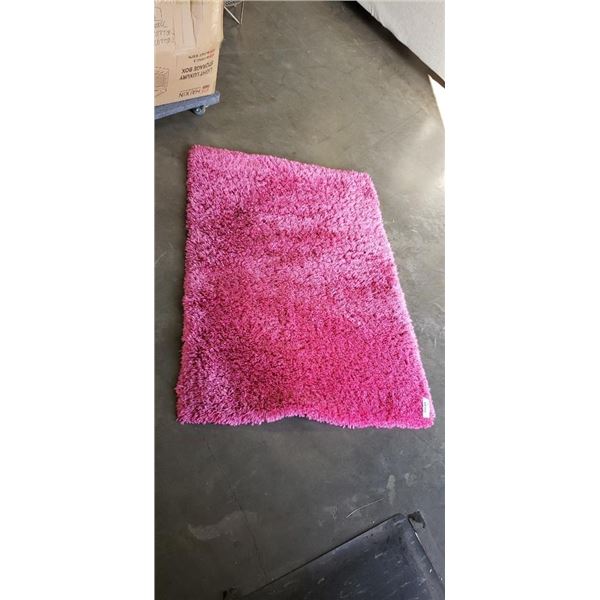 PINK SHAG AREA CARPET