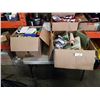 Image 1 : 2 BOXES OF ESTATE GOODS, POLAROID CAMERA, BIKE HELMET, ETC