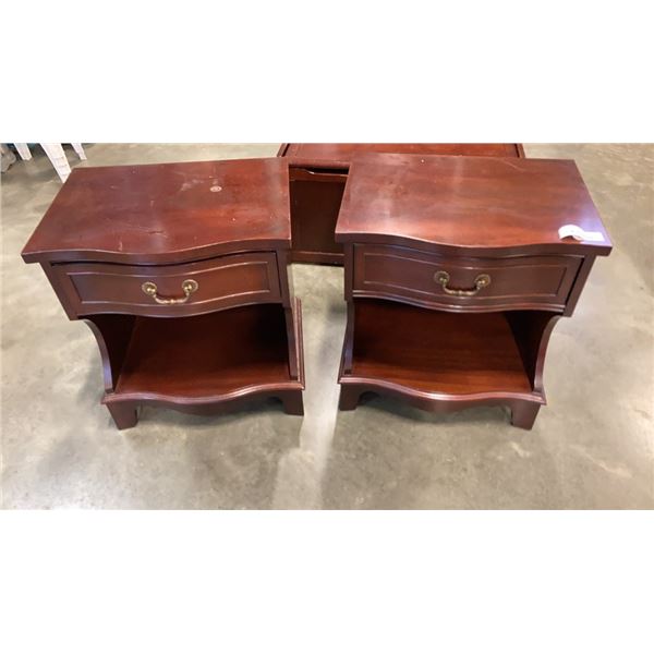 PAIR OF 1 DRAWER KNECHTAL FURNITURE NIGHTSTANDS