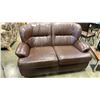 Image 1 : BROWN SKLAR PEPPLAR LEATHER LOVESEAT
