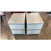 Image 1 : PAIR OF GREEN 2 DRAWER NIGHTSTANDS