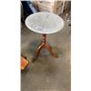 Image 2 : STONE TOP PARLOUR TABLE AND BURL ENDTABLE
