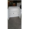 Image 4 : WHITE 2 DOOR LOCKING CABINET WITH KEY