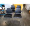 Image 1 : 4 BLACK STACKING DINING CHAIRS