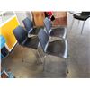 Image 2 : 4 BLACK STACKING DINING CHAIRS