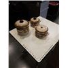 Image 1 : 3 BAUMANNN MID CENTURY LIDDED POTS