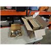 Image 1 : BOX OF RECORDS INCLUDING ELVIS, THE MONKEES, CHICAGO AND OTHERS AND SILVER PLATE CREAM AND SUGAR AND