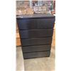 Image 1 : BLACK IKEA 6 DRAWER CHEST OF DRAWERS