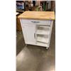 Image 1 : WHITE ROLLING KITCHEN CART