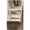 Image 2 : WHITE ROLLING KITCHEN CART
